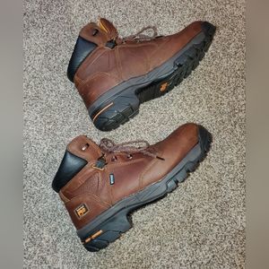 Timberland Pro Helix soft toe leather boots. Men's size 14.